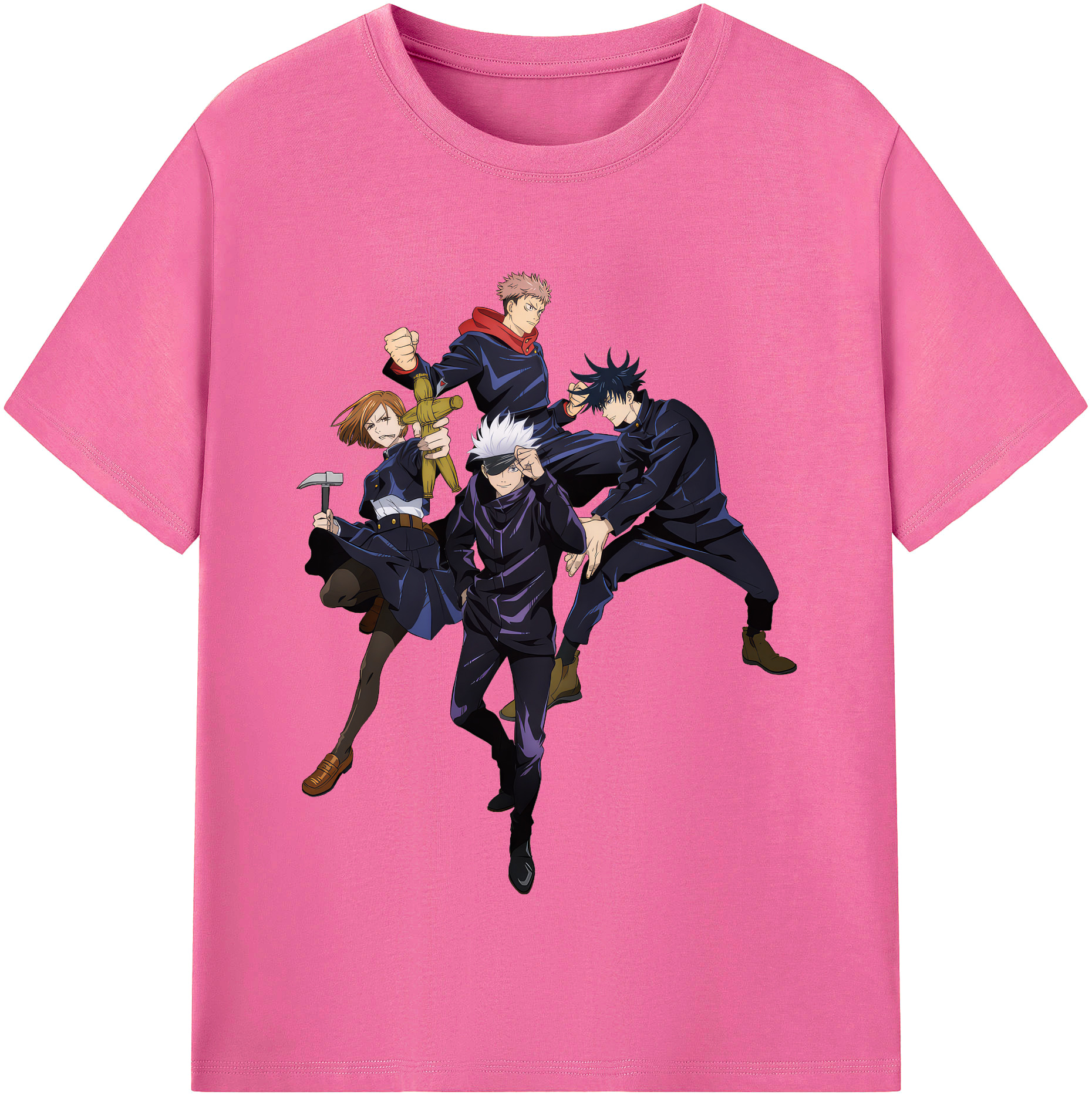 （画像用） 呪術廻戦 Jujutsu Kaisen レディースカジュアルプリントTシャツ（綿100％）